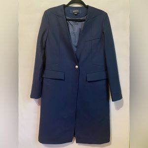 Georges Rech Women’s Wool Single Breast Overcoat Size 55 Navy Blue